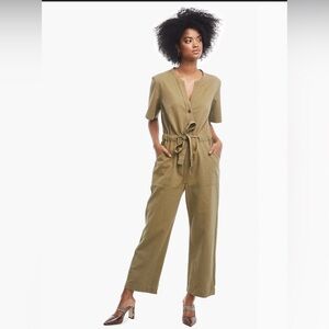 Able Olive Shirley Utility Jumpsuit Size XL